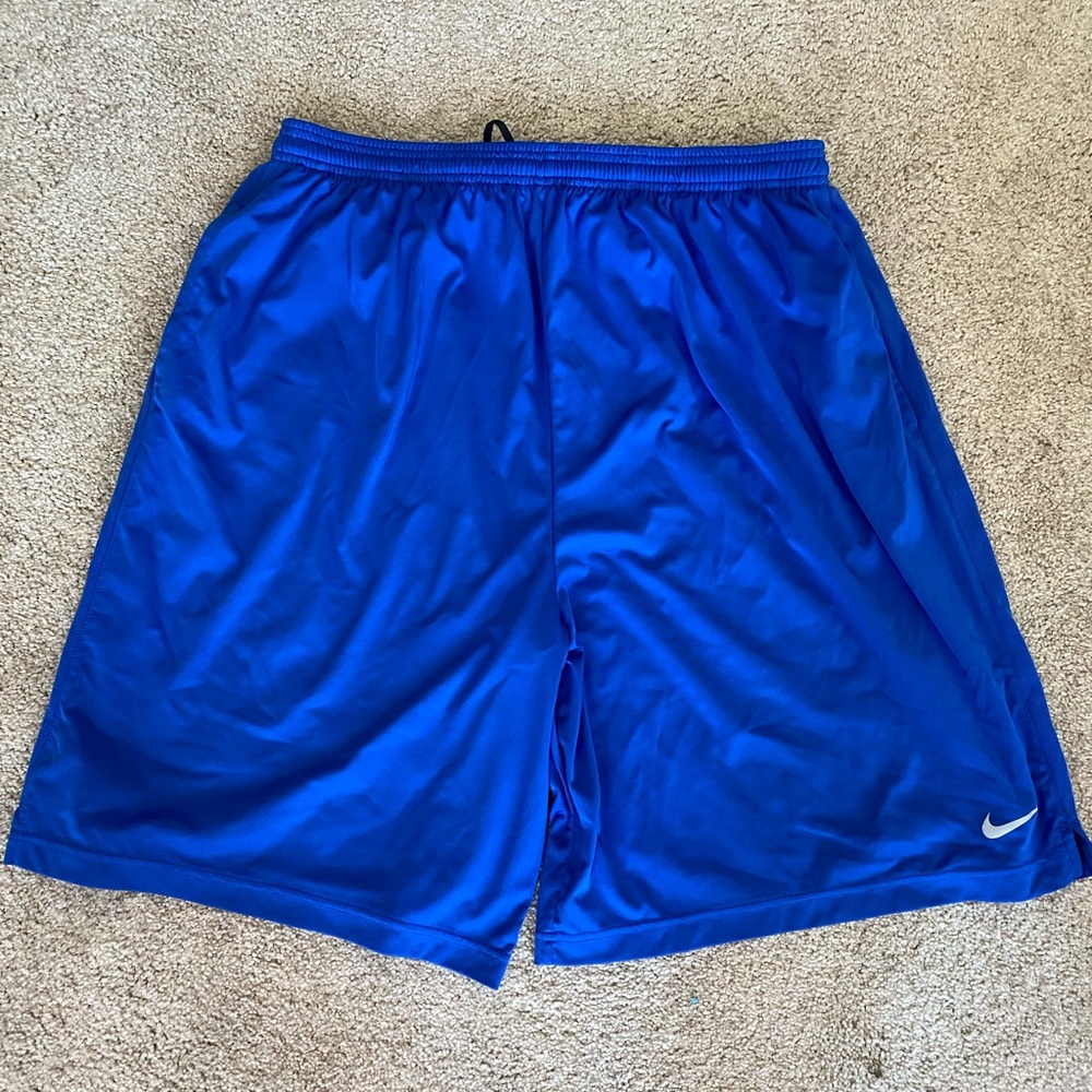 Blue Nike shorts